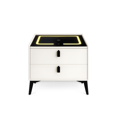 YY-832 WHITE BEDSIDE TABLE